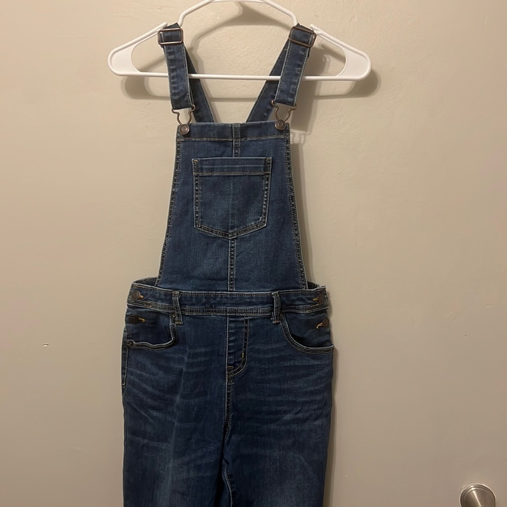 Cat & Jack girls XL light denim overalls.